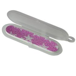 Mini Feile mit Box Pink Star f�r Reise, Handtasche, Unterwegs Feilen