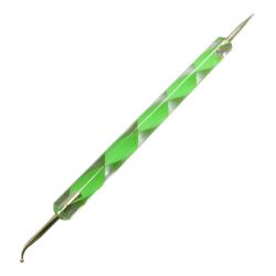 1 x Doppel Spot Swirl Dotting Tool Marmorierwerkzeug Gebogen(Grn)