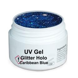 GS-Nails Glitter Holo Caribbien Blue UV Gel 5ml MADE IN GERMANY E2