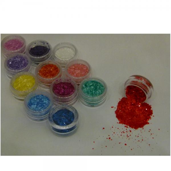 12 Dosen Glamour Glitter Pailettenmix Flitter Glitzer Nail Art