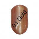 1 Dose Meerjungfrauen Effekt Pigment  Mermaid Nail Art (Gold01)  + Applikator 