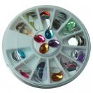 Rondell Oval Strasssteine 9x6mm Bunt Strass Nail Art