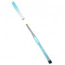 Gel-Pinsel mit Metall Hlle und Glitter Steinen Blau-Wei  Gerade Gr.6