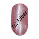 1 Dose Meerjungfrauen Effekt Pigment  Mermaid Nail Art (Silber02)  + Applikator 