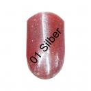 1 Dose Meerjungfrauen Effekt Pigment  Mermaid Nail Art (Silber01)  + Applikator 
